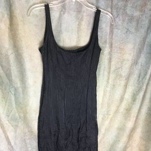 Black "crinkly" designer evening dress